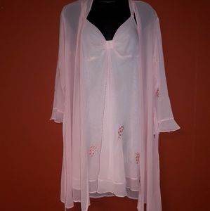 NWT Oscar de la Renta floral whispers gown & robe